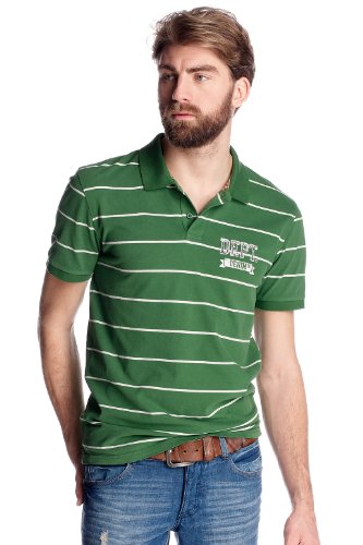 edc by ESPRIT Herren Poloshirt, gestreift 032CC2K038, Gr. 54/56 (XL), Gr&uuml;n (country green  Preisvergleich