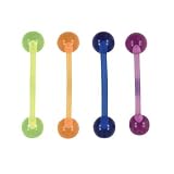 14G 5/8" Acrylic UV Flexible Barbell