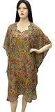 Elegant allover Printed Plus Size Short Kaftan Cover Up XMas Christmas Gift