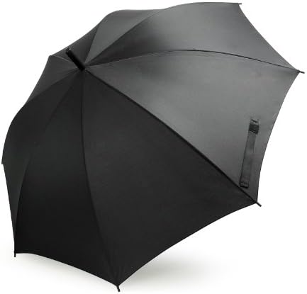 Sinoguo Auto Open Umbrella Long Umbrella, Classic Style with Bent Handle, Durable and Strong Enough For the Wine and Rain, Unisex Umbrella , Cool Color - Black