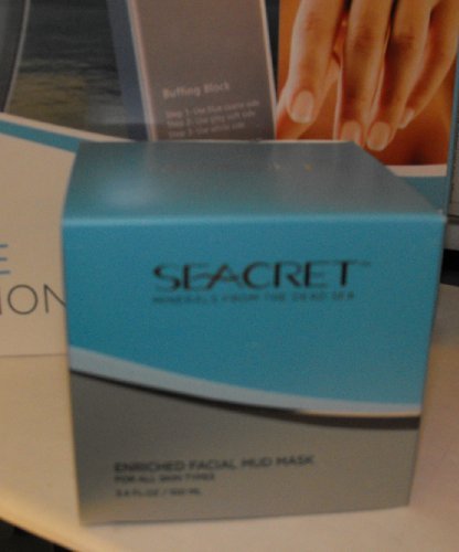Seacret Dead Sea Enriched Facial Mud Mask Blue Box 3.4 Oz with Mineral From the Dead Sea