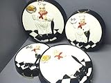ITALIAN Fat CHEF 3-D Big Ceramic Stove Burner Covers NEW