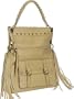 BCBG Generation GEN45FR Fringe Messenger Tote Bag - Smoke