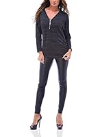 Bleu Marine Blusa Cayenne (Negro)