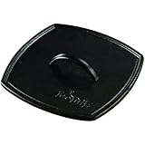 Lodge LPP3 Square Ribbed Panini Press, 8.25-inch