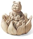 CONCRETE Cast Stone PLAYTIME PIXIE Angel Baby GARDEN SCULPTURE by GEORGE Carruth Studio