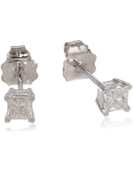 14k Gold Princess-Cut Diamond Studs (1/4 cttw, I-J Color, I1-I2 Clarity)
