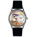 Whimsical Watches Women's Lighthouse Black Leather Watch #S1210012