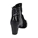 BELLA MARIE PAULA-17 Women's Cap Toe Elastic Snake Fashion Stacked Ankle Booties