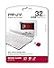 PNY Micro Sleek Attache 32GB USB 2.0 Flash Drive, Red (P-FDU32GSLK/RED-GE)