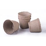Buy 100 NEW Round Jiffy Peat Pots Size 5x4 ~ Pots Are 5 Inch Round At the Top and 4... by Jiffy Pots