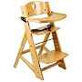 Keekaroo Adjustable Height Right Wood High Chair with Tray - Natural