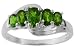 1.31CTW CHROME DIOPSIDE WITH WHITE TOPAZ ACCENT STERLING SILVER RING