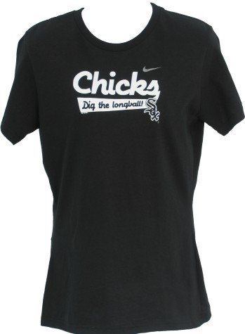 Women`s Chicago White Sox ``Chicks Dig The Longball`` T-shirt - L
