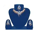 Indian Jewelry Kundan Style Necklace Set and Earring in Antique Finish Gold and Beads-4pc Set(Brand New) Free Shipping ~ Mogul Interior