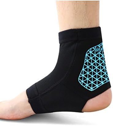 Ankle Support Braces for Running - Lightweight Compression Ankle Sleeve Relieve Tired Aching Feet &amp; Joint Pain (Single Blue)