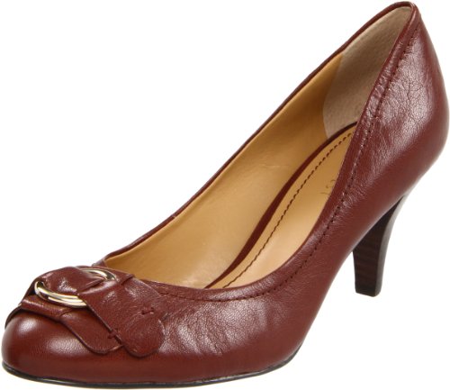 Nine West Womens Yew Pump,Cognac Leather,12 M US
