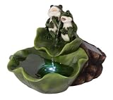 Frog Cascade Solar Fountain with LED Lights