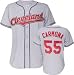 Fausto Carmona Majestic MLB Road Grey Replica Cleveland Indians Jersey - XX-Large