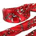 RED & BROWN CHIC CHAIN PRINT WIDE LONG SCARF HAIR BAND