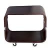 Adesso Contour Rolling End Table, Walnut