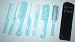 Dimples Professional 7  Piece Brush & Comb Set - Blue