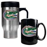 Florida Gators Stainless Steel Travel Mug & Ceramic Mug Set NCAA College Athletics