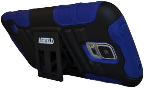 Ashiled Premium Kickstand Armor Series Rugged Hybrid Protective Hard Slim Case Cover with Belt Clip Holster for Samsung Galaxy S5 I9600 (Blue)