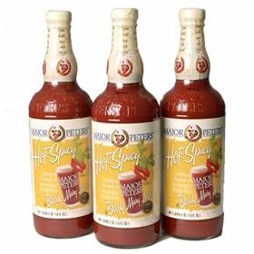 Major Peters, Bloody Mary Mix Hot Spicy, 1-Liter (3 Pack)