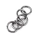 5 Pcs O-Ring Zinc Alloy Round Carabiners Rings Spring Snap Clips Hook Locking Keyring Buckle Handbag Wallet Shoulder Strap