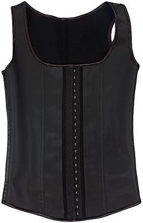 Latex Men Waist Trimmer Trainer Steel Boned Girdle Body Corset Shaper Vest (6xl)