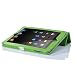 ATC Andanced Intelligent Executive Green Wallet Case Cover Stand With Tri-Fold Smart Tilt And Magnetic Sleep Wake Sensor Feature & Screen Protector & cleaning cloth For Apple Ipad 2 (2011) 2Nd Generation Ipad 3
