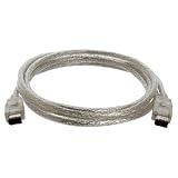6 foot 6 pin Male to 6 pin Male Black Firewire Cable for IEEE 1394 devices