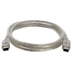 6 foot 6 pin Male to 6 pin Male Black Firewire Cable for IEEE 1394 devices