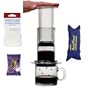AeroPress Coffee and Espresso Maker with zippered nylon tote bag and Extra 350 Micro Filters (700 Total) and BONUS Snickerdoodle Flavored Gourmet Coffee