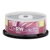 TDK 4x 700 MB/80-Minute CD-RW (25-Pack Spindle )