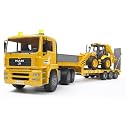 Bruder Toys Man TGA Low Loader Truck With JCB Backhoe Loader