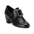 Womens Costume Shoes 2 Inch Sexy Thanksgiving With Gold Buckle Black