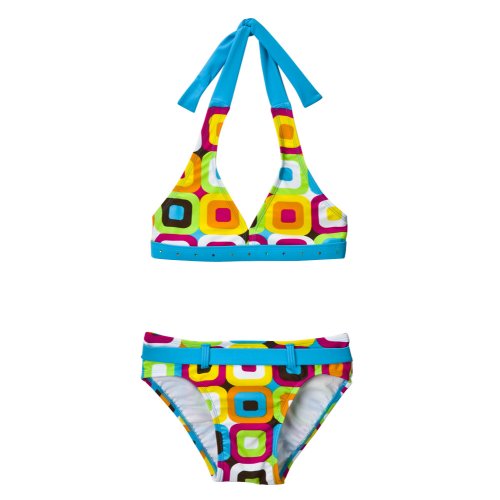 Girls' Xhilaration® 2-pc. Hip to be Square Sexy Bikini Girls Hot Lingerie Beach - Turquoise