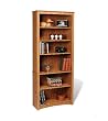 Sonoma 77" Bookcase in Oak Finish with 6 Shelves By Prepac Furniture