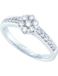 0.49CTW DIAMOND LADIES FLOWER RING