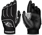 Sporting Goods : Easton Youth Turboslot Batting Gloves - Black/Black