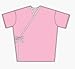 Exam Gown - Mammography Patient Gown - Waist length examination gown - overlapping front closure. - Made of heavy weight polyester and cotton blend fabric pink with white binding trim around the front of the garment. One Size Fits Most