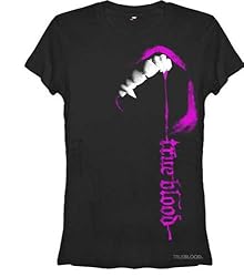 HBO True Blood One Fang Juniors/Ladies Black T-shirt Tee