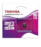 Zoom Produkt-Bild: Toshiba 16 GB microSDHC - Micro Secure Digital High Capacity - Speicherkarte (micro SDHC Card) inkl. Adapter auf SD und Schutzh&uuml;lle