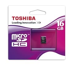 Toshiba 16 GB microSDHC - Micro Secure Digital High Capacity - Speicherkarte (micro SDHC Card) inkl. Adapter auf SD und Schutzh�lle