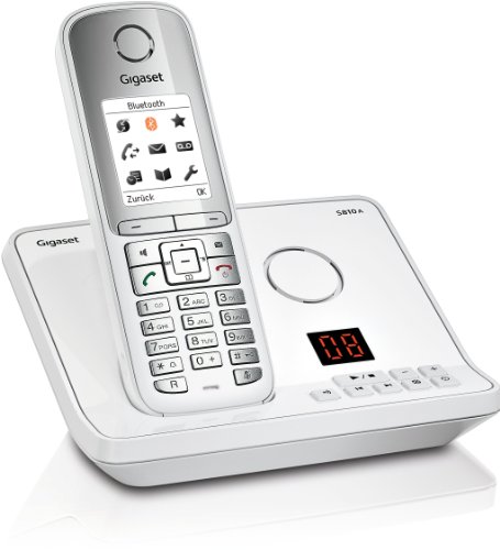 Produkt-Bild: Gigaset S810A Schnurlostelefon (4,6 cm (1,8 Zoll) TFT-Farbdisplay, Freisprecheinrichtung, Anrufbeantworter) wei&szlig;