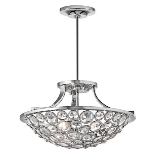 Kichler Lighting 42669CH 3 Light Liscomb Convertible SemiFlush Light, Chrome