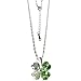Wrapables Four Leaf Clover Pendant Necklace (Green), 18 inches