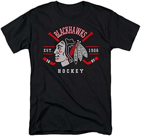 Famous Panda Chicago Blackhawks Shirt Indian Crossed Sticks Gray/Red Logo (L)